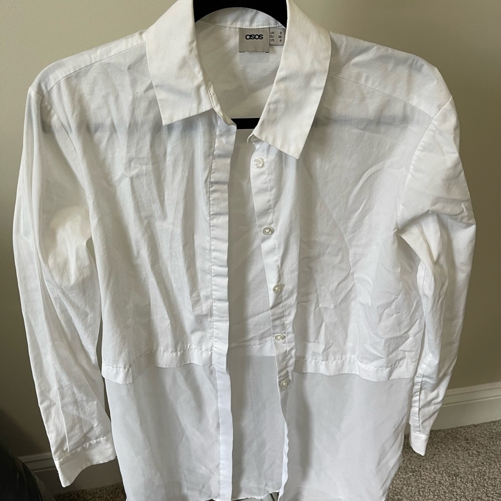 ASOS Two tone white button down